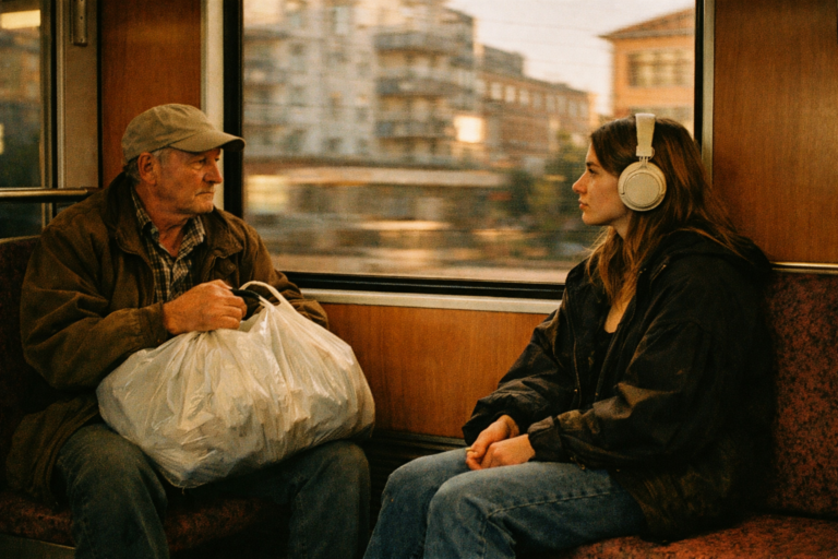 Fahrgäste in der Berliner S-Bahn am Morgen
